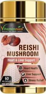 Vitaminnica Reishi Mushroom (20:1 Extract) Supplement- 60 Veg Casules | High Strength Extract Nootropics with Premium Immune and Stress Support - Image 2