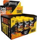 Warrior Rage Energy Shots - Pre Workout Shot Drink 12 x 60ml - RTD Fuel Juice Supplement (Liquid not Gels) - 200mg Caffeine to Lift Sessions and Running - Contains Vitamin B6 & B12 (Tropical Sourz) - Image 2
