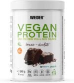 Weider Vegan Protein (540g) Brownie-Chocolate Flavour. Quality Protein 100% Plant-Based 21g/Serving, Pea Isolate (Pisane) & Rice. with Vitamin B12 & Stevia. Gluten Free, No Sugar. (18 Servings) - Image 2