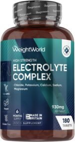 WeightWorld Electrolyte Complex 930mg | 6 Months Supply | 180 Electrolyte Tablets | Includes Magnesium, Chloride, Potassium, Calcium & Sodium | Vegan, Unflavoured & Non-GMO Hydration Tablets - Image 2