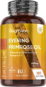 WeightWorld Evening Primrose Oil 1000mg - 180 Softgels - 6 Months Supply - 1 Softgel a Day - Natural and Rich Source of Omega-6 & 9 - Evening Primrose Oil Vegan Supplement - Lactose-Free & Gluten-Free - Image 2