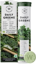 Wellbeing Nutrition Daily Greens | Wholefood Multivitamins with Vitamin C, Zinc, B6 for Immunity & Detox with Organic Certified Plant Superfoods & Antioxidants (15 Effervescent Tablets) - Image 2