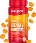 Wellgard Vegan Omega 3 Gummies by Wellgard - Chewable Algae-Derived DHA & ALA, Omega 3 Supplements, Allergen-Free, Natural Flavour, Formulated in UK - Image 2