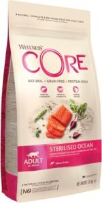 Wellness CORE Sterilised Ocean, 1.75kg, Salmon, Dry Cat Food for Sterilised / Indoor Cats, Grain-Free, High Fish Content, Protein-Rich, Supports Healthy Skin & Shiny Coat - Image 2