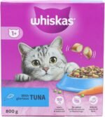 Whiskas 1+ Tuna Pack of 1 x 800g Bags | Adult Cat Dry Food for Healthy Coat, Strong Teeth and Vitality | Complete Balanced Nutrition with Omega 6 and Zinc | Crunchy Kibble with Soft Meaty Centre - Image 2