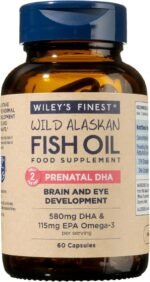Wiley's Finest Wild Alaskan Fish Oil Prenatal DHA - 720mg EPA and DHA Omega-3s for Pregnant Women and Nursing Mothers - 60 Softgels (30 Prenatal Vitamin Servings) - Image 2
