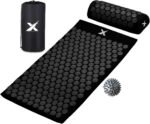 Xn8 Acupressure Mat & Pillow, Spiky Acupuncture Mat for Anxiety, Stress Relief, Back Pain, Muscle Relaxation & Recovery, Portable Reflexology Matt with Carry Bag for Men & Women, Black - Image 2