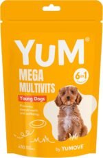 YuM Young Mega MultiVits Dog Vitamins, 6-in-1 Daily Vitamins and Supplements for Joints, Gut Health, and Brain Development, Aged 1+, 30 Multivitamin Chews - Image 2