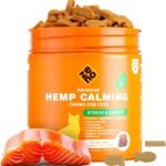 ZENO Hemp Calming Chews For Cats Anxiety 200 pcs - Cat Anxiety Relief - Cat Melatonin - Cat Calming Chews - For stress, travel, check-up, barking or grooming - Cat Calming Treats - Salmon - Image 2