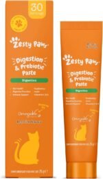 Zesty Paws Digestion & Prebiotics Paste for Cats | Helps Gut Health, Digestive Function & Immune Support | Contains Algal Oil, Postbiotics, Inulin, Vitamins C & E | Real Fish Flavour | 75g - Image 2