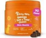 Zesty Paws Omega Skin & Coat Chews for Dogs | Helps Skin, Nail, Joint & Heart Health, Healthy & Shiny Coat, Anti-Itch | Contains Omega-3, Biotin, Vitamin C & E, Zinc, Algal Oil | Daily Use | 90 Chews - Image 2