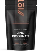 Zinc Picolinate 100mg - Immune Suport Elemental Zinc Picolinate - 90 Vegan Capsules (3 Months Supply) - Resealable and Recyclable Pouch by Alpha01 - Image 2