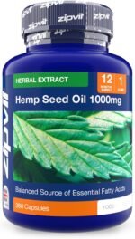 Zipvit Hemp Oil 1000mg Supplement, 360 Softgel Capsules of Hemp Seed Oil. 12 Months Supply. - Image 2