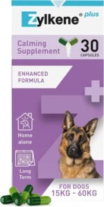 Zylkene Plus Calming Supplement for Large Dogs (30kg-60kg) 450mg | Promotes Relaxation in long-term challenging situations: New Baby, Home Alone, Moving house | Easily administered | 30 capsules - Image 2