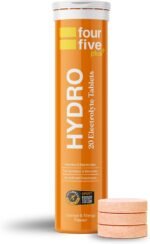 fourfive Hydration Tablets (Orange & Mango) Low Calorie Vitamin Electrolytes, Vegan, Magnesium & Calcium, Sports Hydration - 1x20 Effervescent Tablets - Image 2