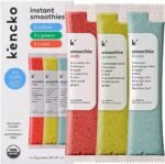 kencko Smoothie Mix Variety Pack - 8 Instant Breakfast Smoothies - 100% Organic Fruit And Vegetable Superfoods, Natural, Healthy Vegan, Gluten Free - Reds, Blues, Greens Powder Smoothie Mix Packets - Image 2