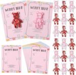 party greeting 20 Set Pocket Bear Hug Emotional Support Gifts Mental Health Anxiety Relief Positivity Autism Fidget Gift Stress Relief Gift for Boy Girls Valentine's Day Favor Gift（Pink） - Image 2