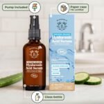 BIONOBLE Hyaluronic Acid Serum for Face Certified Organic - Hydrating, Anti Aging, Wrinkle - Face Serum for Women Mature Skin and All Types - Vegan Pure Hyaluronic Acid - Glass Bottle, Pump - 100ml - Image 6