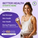 Biotin Gummies 10000mcg Per Serving – 150 High Strength Vitamin B7 for Hair Growth, Skin & Energy Support | Natural Strawberry Flavour Biotin Supplement | Vegan Hair Gummies by vh1be - Image 6