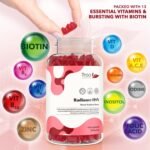 Troo Health Care Radiance HSN 150 Raspberry Flavour Gummies - Advanced Hair Skin & Nails Supplement for Men & Women - 13 Essential Nutrients Inlcuding Biotin - Image 4