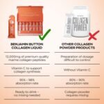 Benjamin Button Marine Collagen Liquid Sachet w/Hyaluronic Acid & Vitamin C | for Hair, Skin, Nails & Joints | 12,000mg High Strength Hydrolysed Collagen (Orange, 28x Sachets) - Image 7