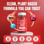 Vitammies Vegan Apple Cider Vinegar Gummies – Natural Fruit Flavour & Daily Vitamin C, B12 & B9 – Gelatine-Free, Non-GMO, Gluten & Sugar-Free & Vegan Apple Cider Gummies – 60 Count Gummy Vitamins - Image 5
