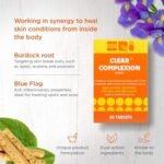 HRI Clear Complexion 30 Tablets - for Symptomatic Relief of Minor Skin Conditions Such as Spots, Pimples, Blemishes, Mild Acne, Mild Eczema. 1 Pack - Image 6