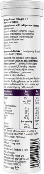 Beauty & Co Collagen Effervescent - Marine Collagen & Vitamin C Supplement - 500mg Per Tablet (1 Tube) - Image 6