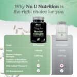 Marine Collagen with Hyaluronic Acid, Vitamin C - 90 Hydrolyzed Capsules (not Tablets) - Premium High Strength Collagen Supplements for Women & Men - Type 1 Marine Collagen - Nu U Nutrition - Image 4