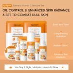 Turmeric Vitamin C Skincare Set, 7PCS Face & Body Care Kit for Hydrating, Soothing & Pore Refining, Christmas Birthday Pamper Gift for Women Teenage Girls, Travel size, for Dull & Uneven Skin - Image 3