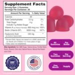 Health Thru Nutrition Skineu Hair, Skin & Nails+ Gummies | Biotin 5000mcg, Hyaluronic Acid, Retinyl Palmitate | Beauty Support - Strength & Hydration | Strawberry Piña Colada Flavor | 60 Gummies - Image 3