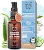 BIONOBLE Hyaluronic Acid Serum for Face Certified Organic - Hydrating, Anti Aging, Wrinkle - Face Serum for Women Mature Skin and All Types - Vegan Pure Hyaluronic Acid - Glass Bottle, Pump - 30ml - Image 2
