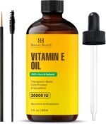 Botanic Hearth Vitamin E Oil | 100% Pure And Natural For Growth Of Nails, Hair, Eyebrows & Eyelashes | 35,000 Iu | Hair & Body Oil With Eyebrow & Eyelash Brush| 2 Fl Oz - Image 2