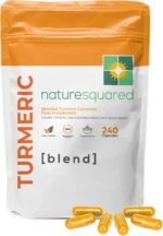 NATURE SQUARED Turmeric [Blend]: Premium Turmeric (2335mg) and Black Pepper Capsules with 95% Curcumin&MCTs - 240 High Strength Capsules - 8 Month Supply - Vegan - Non GMO - Gluten Free - GMP- UK Made - Image 2