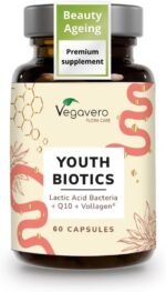 Vegavero Youth Biotics | 5 Billion CFU & Vollagen | with Hyaluronic Acid, Resveratrol & Coenzyme Q10 | 60 Capsules | Gut-Skin Axis & Collagen Support | NO Additives - Image 2