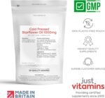 Starflower Oil 1000mg | 90 Premium Softgels | 178mg GLA | Cold-Pressed Borage Oil + Antioxidant Vitamin E | Omega 6 & 9 | PA-Safe | UK Made - Just Vitamins - Image 5